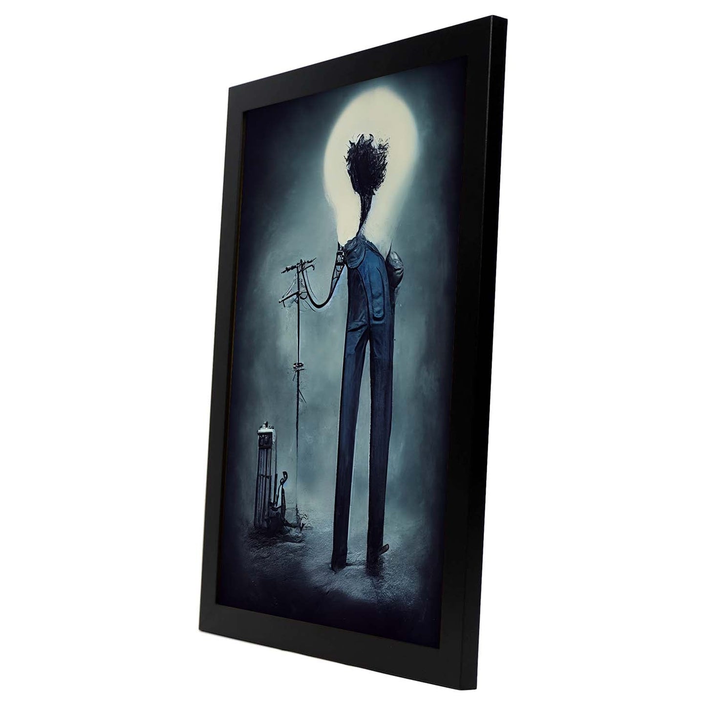 Nacnic Lámina Electricista Empático al estilo de T. Burton. Ilustraciones de profesiones y oficios inspiradas en arte gótico y oscuro. Diseño y Decoración de Interiores.-Artwork-Nacnic-Nacnic Estudio SL