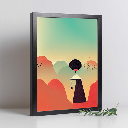 Nacnic Lámina en Estilo Abstracto Aire. Llamativas y modernas Ilustraciones artísticas a todo color para el Diseño y Decoración de Interiores.-Artwork-Nacnic-Nacnic Estudio SL
