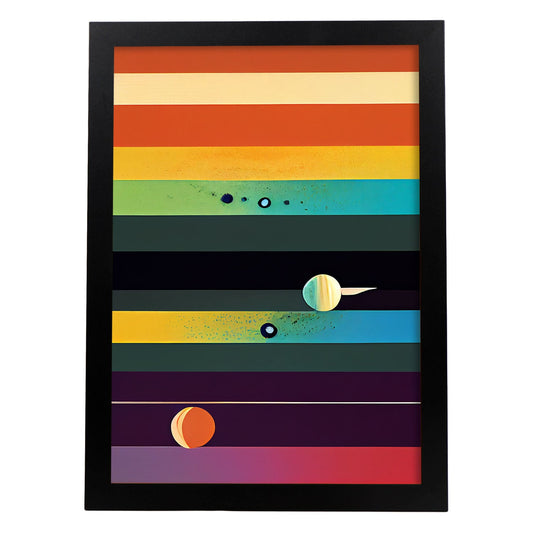 Nacnic Lámina en Estilo Abstracto Cinturón. Llamativas y modernas Ilustraciones artísticas a todo color para el Diseño y Decoración de Interiores.-Artwork-Nacnic-A4-Sin marco-Nacnic Estudio SL