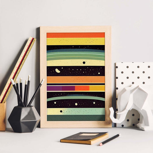 Nacnic Lámina en Estilo Abstracto colores Dimensión. Llamativas y modernas Ilustraciones artísticas a todo color para el Diseño y Decoración de Interiores.-Artwork-Nacnic-Nacnic Estudio SL