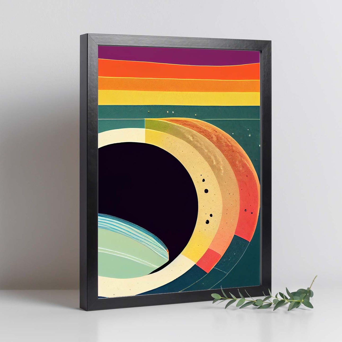 Nacnic Lámina en Estilo Abstracto colores Frecuencia. Llamativas y modernas Ilustraciones artísticas a todo color para el Diseño y Decoración de Interiores.-Artwork-Nacnic-Nacnic Estudio SL