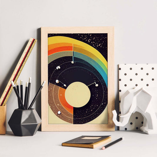 Nacnic Lámina en Estilo Abstracto colores Órbitas. Llamativas y modernas Ilustraciones artísticas a todo color para el Diseño y Decoración de Interiores.-Artwork-Nacnic-Nacnic Estudio SL