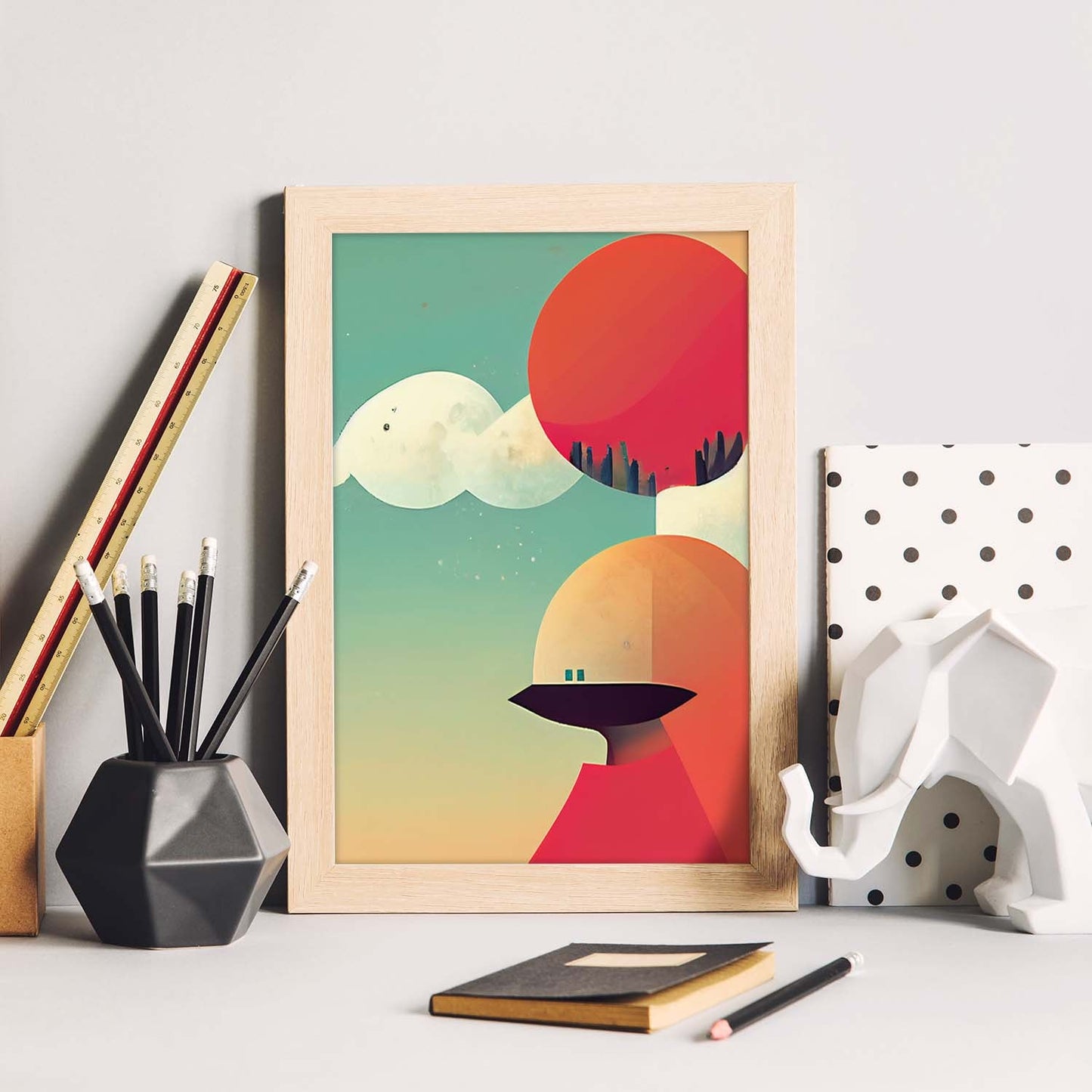Nacnic Lámina en Estilo Abstracto Fantasía. Llamativas y modernas Ilustraciones artísticas a todo color para el Diseño y Decoración de Interiores.-Artwork-Nacnic-Nacnic Estudio SL