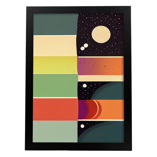 Nacnic Lámina en Estilo Abstracto Interestelar. Llamativas y modernas Ilustraciones artísticas a todo color para el Diseño y Decoración de Interiores.-Artwork-Nacnic-A4-Sin marco-Nacnic Estudio SL