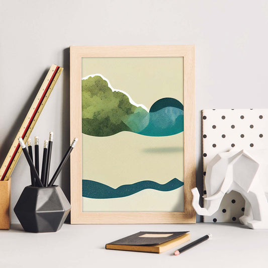 Nacnic Lámina en Estilo Abstracto Naturaleza. Llamativas y modernas Ilustraciones artísticas a todo color para el Diseño y Decoración de Interiores.-Artwork-Nacnic-Nacnic Estudio SL