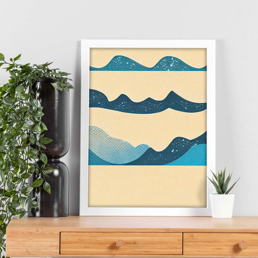 Nacnic Lámina en Estilo Abstracto Ola. Llamativas y modernas Ilustraciones artísticas a todo color para el Diseño y Decoración de Interiores.-Artwork-Nacnic-Nacnic Estudio SL