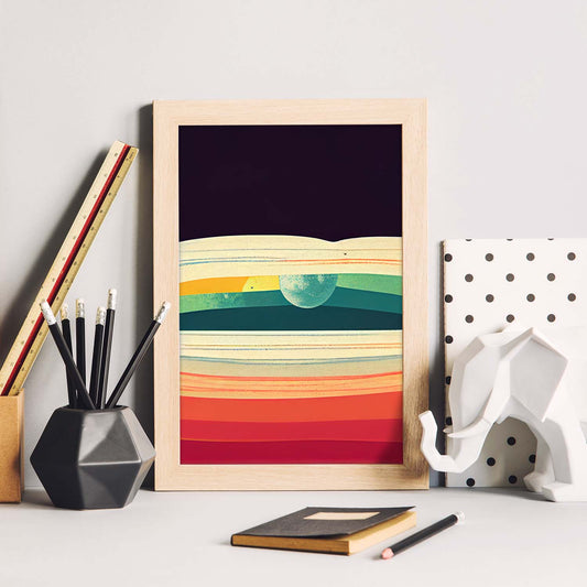 Nacnic Lámina en Estilo Abstracto Planetoide. Llamativas y modernas Ilustraciones artísticas a todo color para el Diseño y Decoración de Interiores.-Artwork-Nacnic-Nacnic Estudio SL