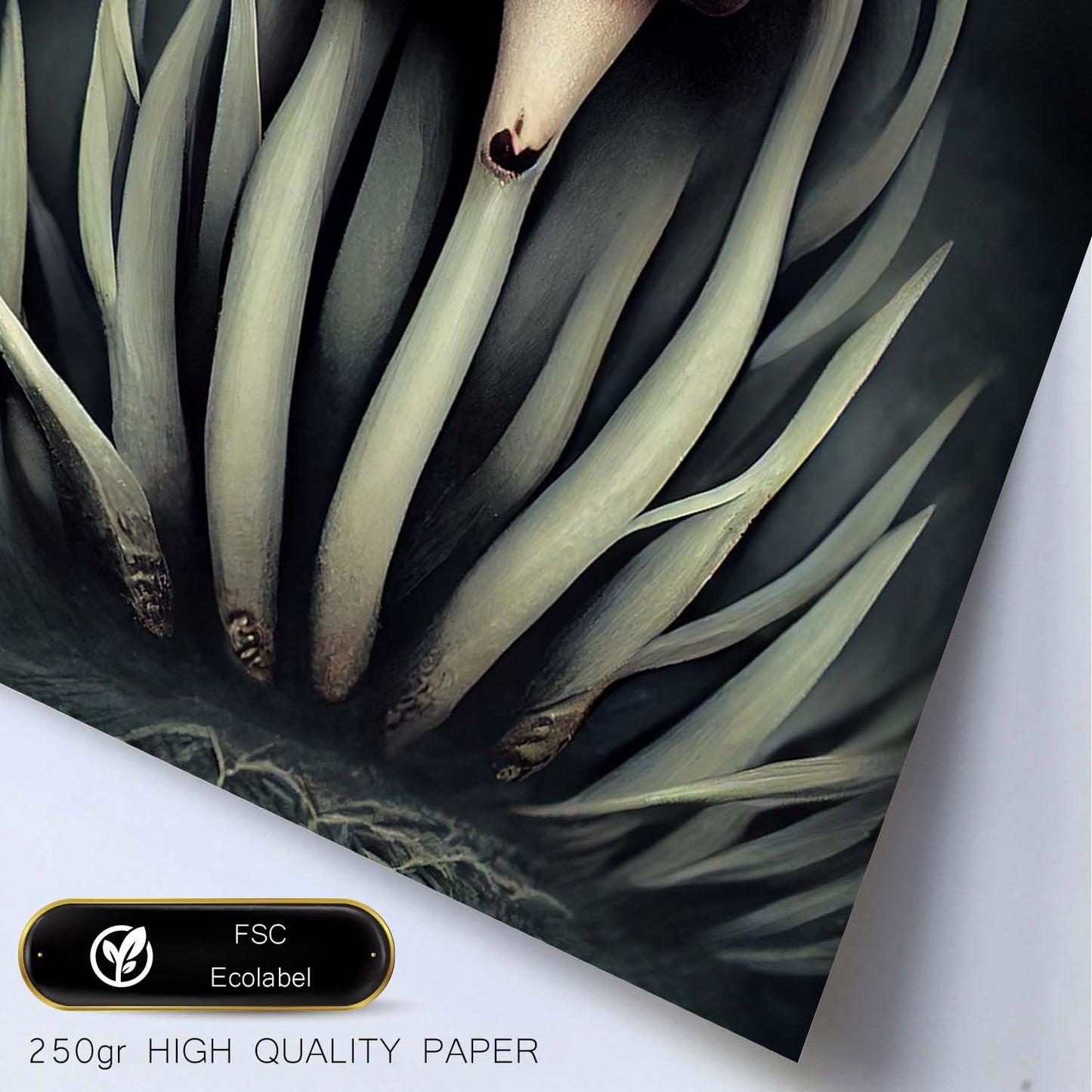Nacnic Lámina Equidna Práctico estilo T. Burton. Ilustraciones y pósters de animales inspirados en el arte gótico y oscuro de Burton. Diseño y Decoración de Interiores.-Artwork-Nacnic-Nacnic Estudio SL