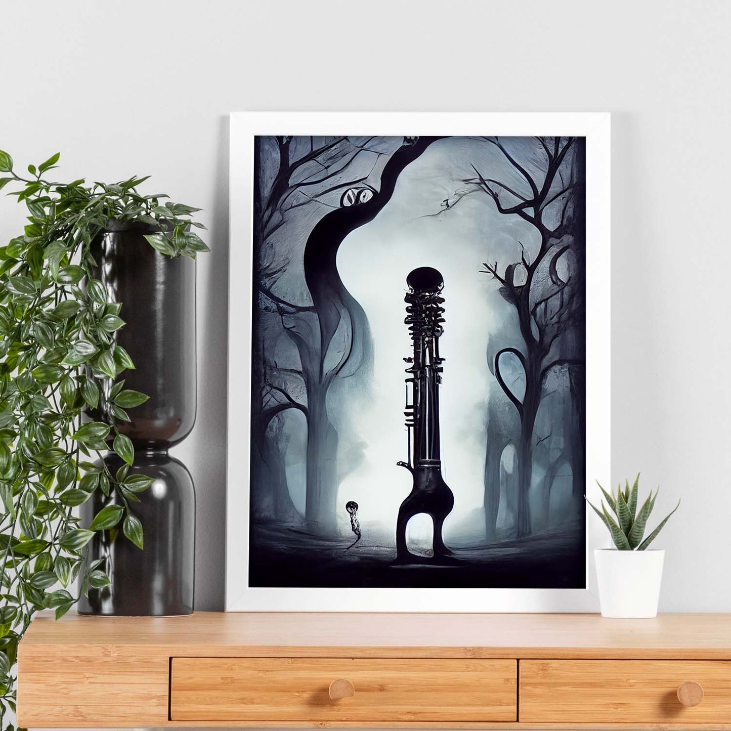Nacnic Lámina Fagot Generoso al estilo de T. Burton. Ilustraciones de escenas y lugares inspiradas en arte gótico y oscuro. Diseño y Decoración de Interiores.-Artwork-Nacnic-Nacnic Estudio SL