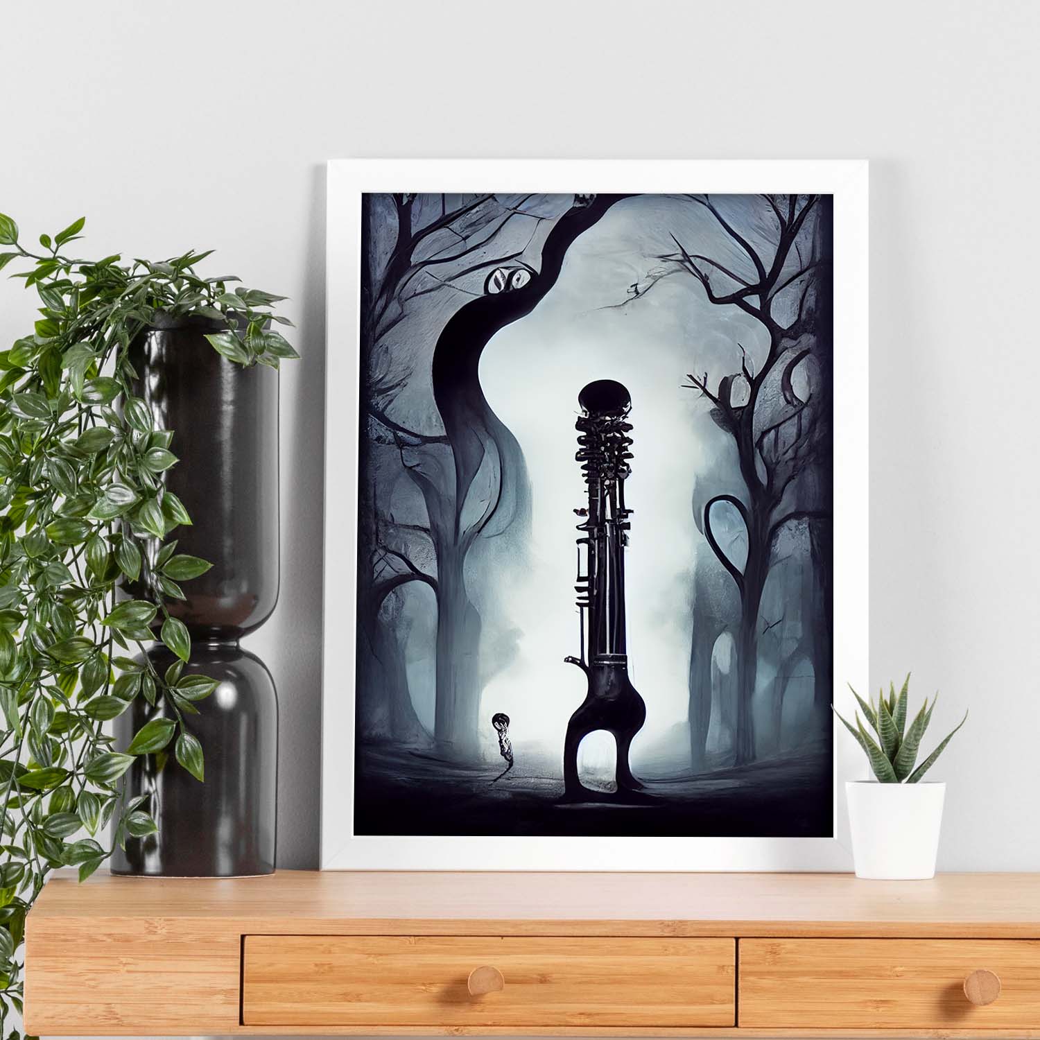 Nacnic Lámina Fagot Generoso al estilo de T. Burton. Ilustraciones de escenas y lugares inspiradas en arte gótico y oscuro. Diseño y Decoración de Interiores.-Artwork-Nacnic-Nacnic Estudio SL