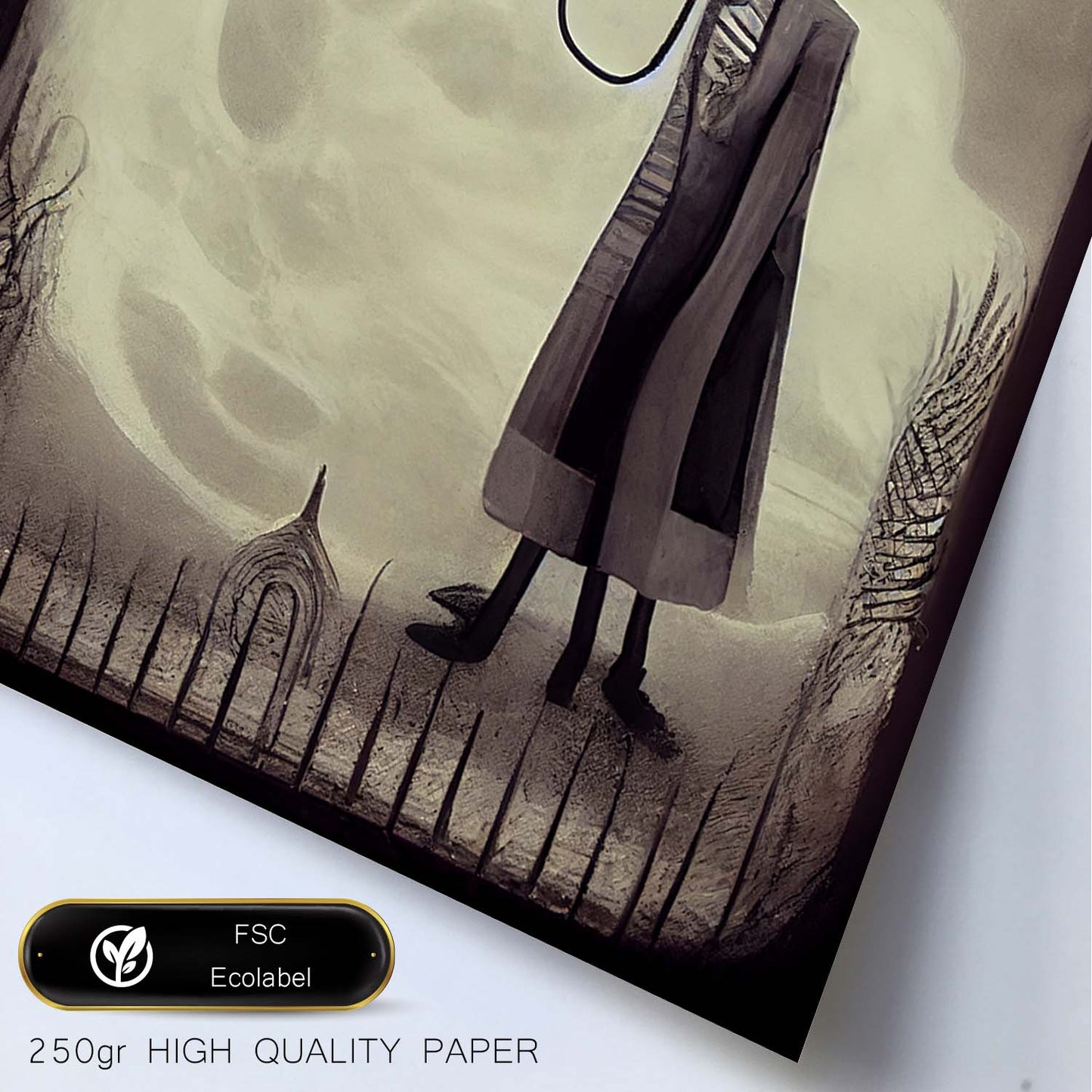 Nacnic Lámina Farmacéutico Creativo al estilo de T. Burton. Ilustraciones de profesiones y oficios inspiradas en arte gótico y oscuro. Diseño y Decoración de Interiores.-Artwork-Nacnic-Nacnic Estudio SL