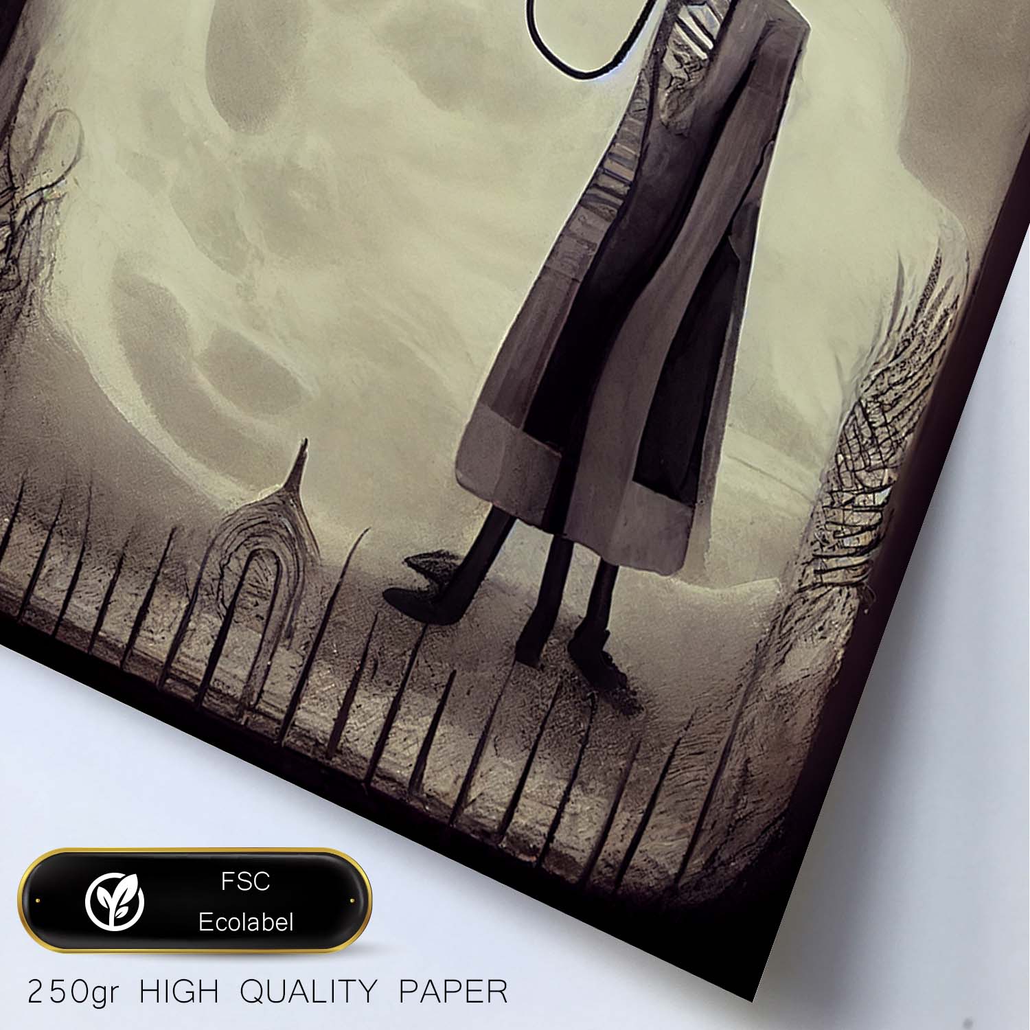 Nacnic Lámina Farmacéutico Creativo al estilo de T. Burton. Ilustraciones de profesiones y oficios inspiradas en arte gótico y oscuro. Diseño y Decoración de Interiores.-Artwork-Nacnic-Nacnic Estudio SL