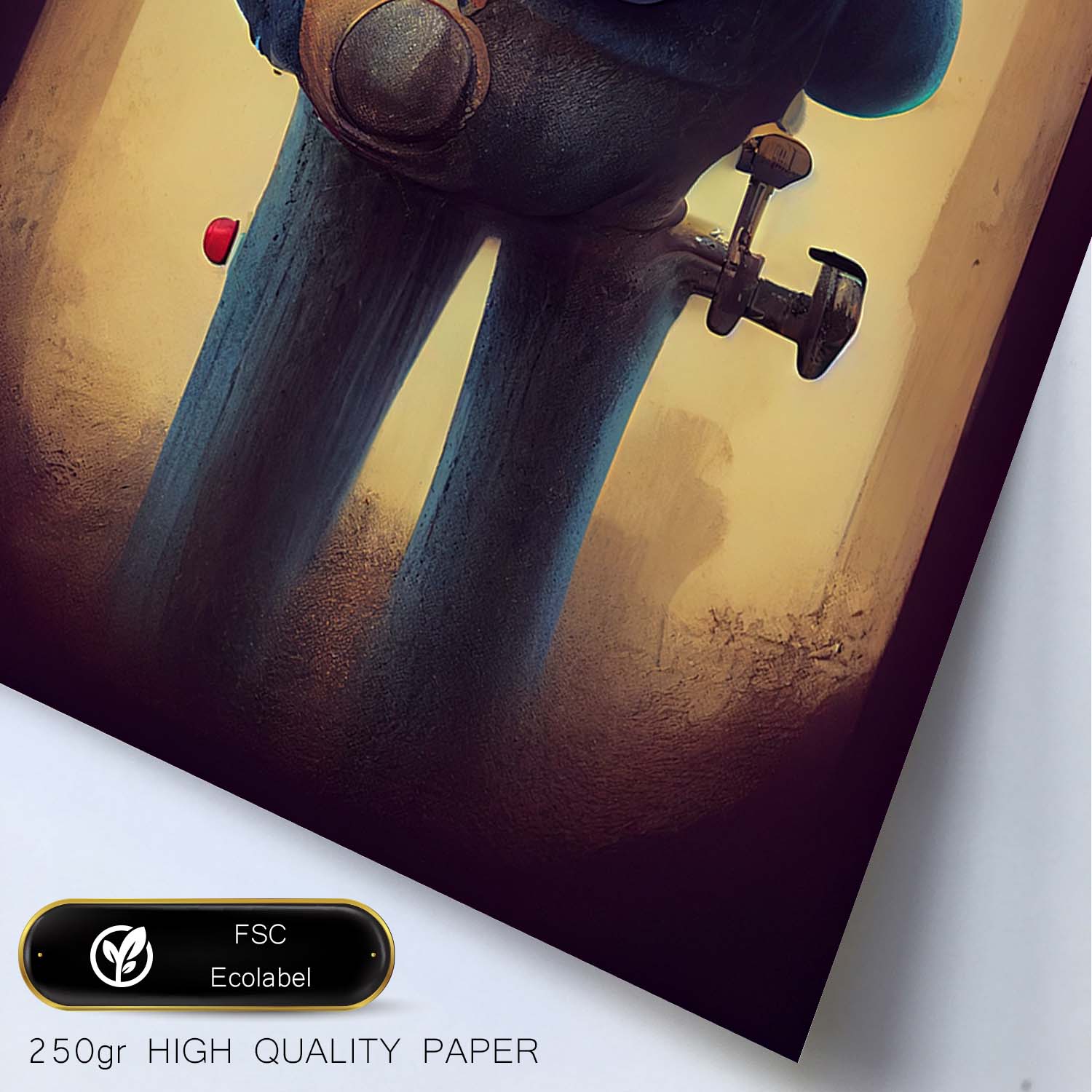 Nacnic Lámina Fontanero Sociable al estilo de T. Burton. Ilustraciones de profesiones y oficios inspiradas en arte gótico y oscuro. Diseño y Decoración de Interiores.-Artwork-Nacnic-Nacnic Estudio SL