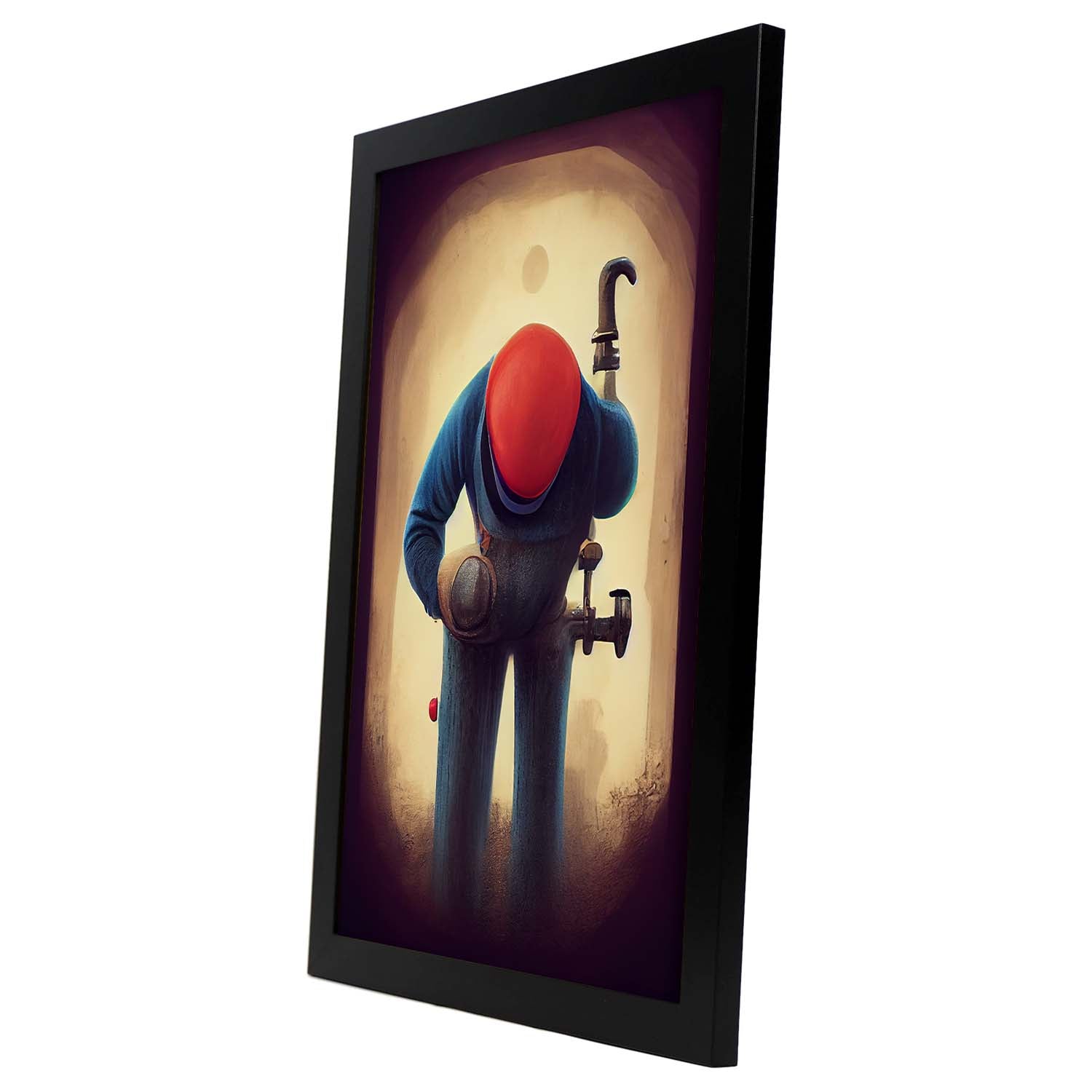 Nacnic Lámina Fontanero Sociable al estilo de T. Burton. Ilustraciones de profesiones y oficios inspiradas en arte gótico y oscuro. Diseño y Decoración de Interiores.-Artwork-Nacnic-Nacnic Estudio SL