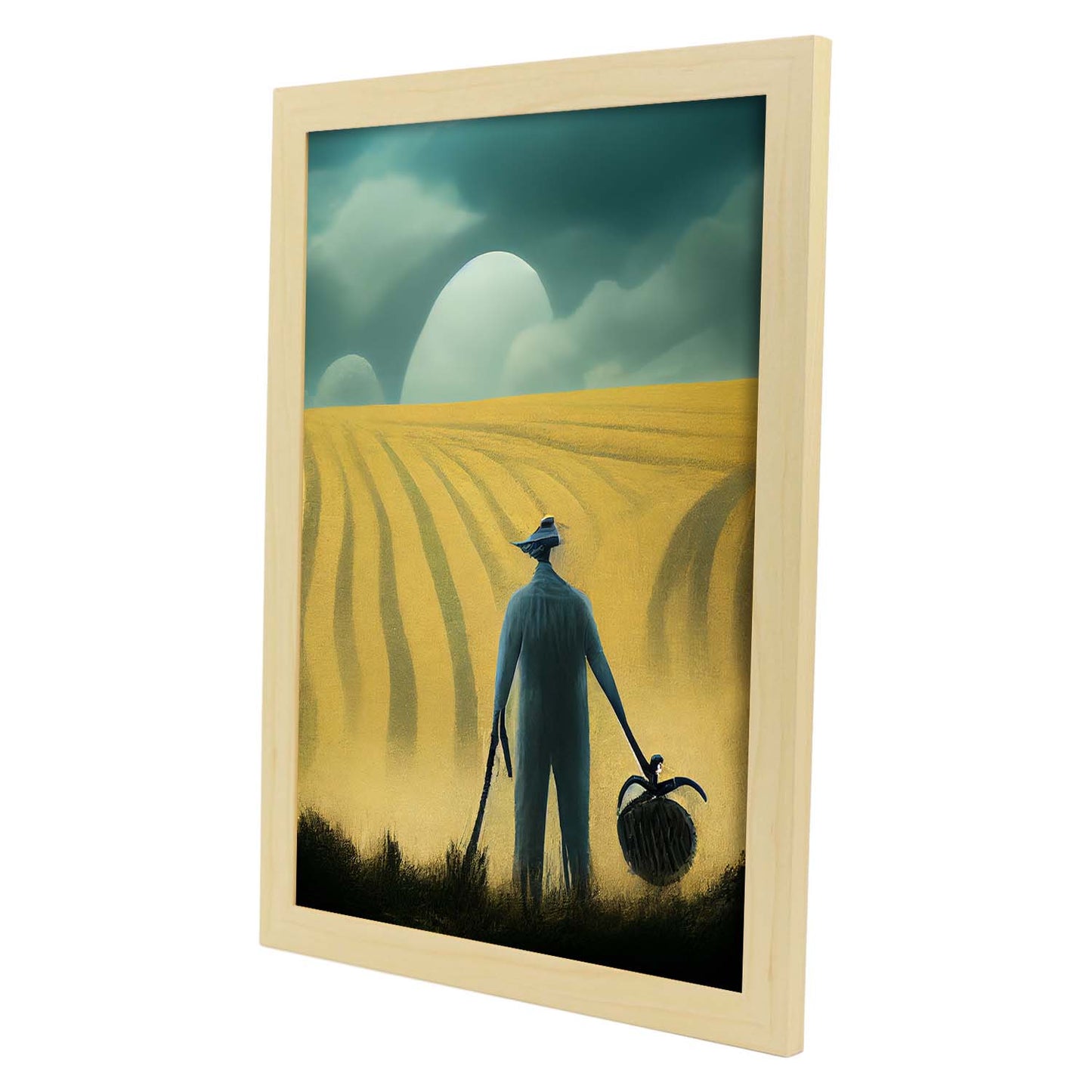 Nacnic Lámina Granjero Amistoso al estilo de T. Burton. Ilustraciones de profesiones y oficios inspiradas en arte gótico y oscuro. Diseño y Decoración de Interiores.-Artwork-Nacnic-Nacnic Estudio SL