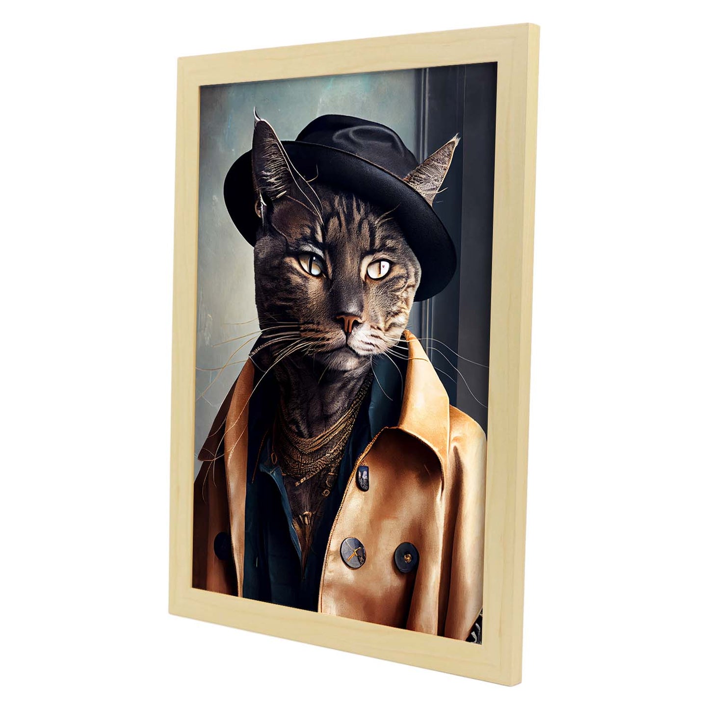 Nacnic Lámina Habana brown bohemio Responsable en estilo Fotografía a todo color. Divertidas ilustraciones realistas de animales con ropa humana. Diseño y Decoración de Interiores.-Artwork-Nacnic-Nacnic Estudio SL