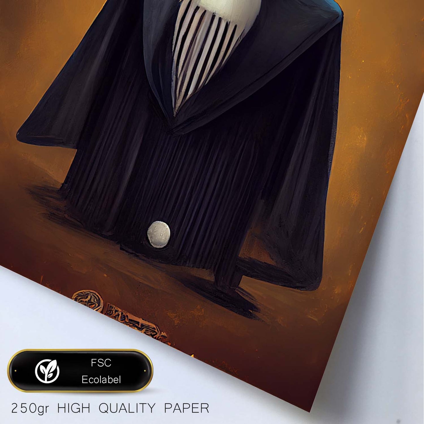 Nacnic Lámina Juez Encantador al estilo de T. Burton. Ilustraciones de profesiones y oficios inspiradas en arte gótico y oscuro. Diseño y Decoración de Interiores.-Artwork-Nacnic-Nacnic Estudio SL
