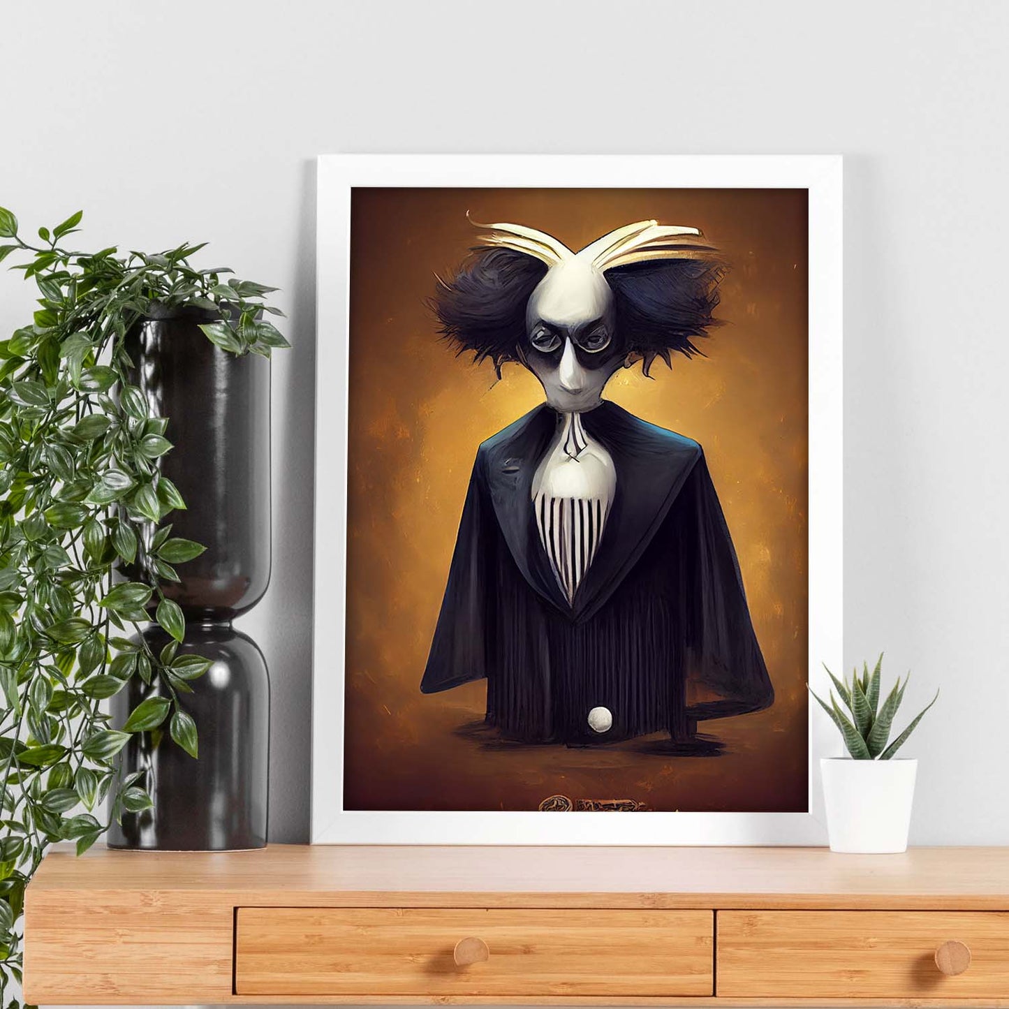 Nacnic Lámina Juez Encantador al estilo de T. Burton. Ilustraciones de profesiones y oficios inspiradas en arte gótico y oscuro. Diseño y Decoración de Interiores.-Artwork-Nacnic-Nacnic Estudio SL