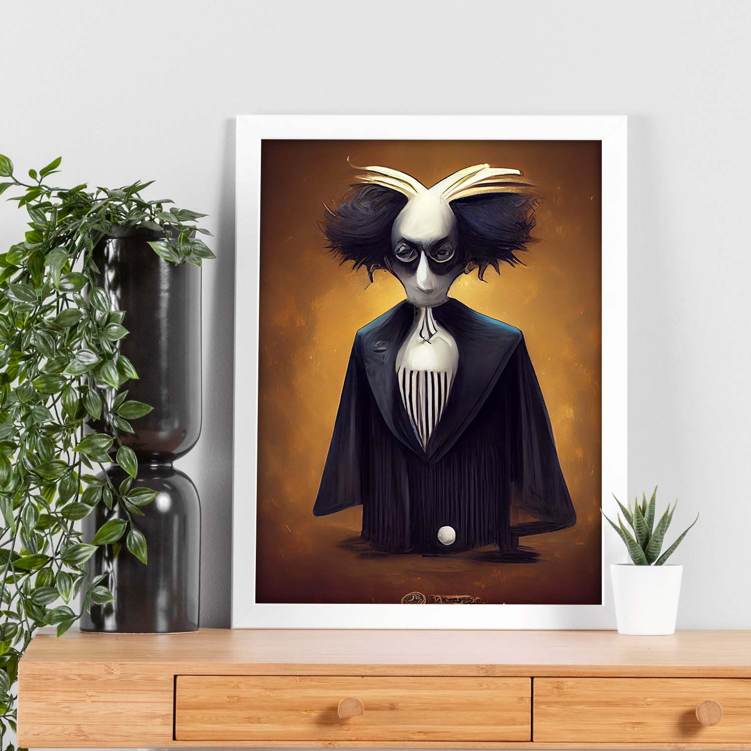Nacnic Lámina Juez Encantador al estilo de T. Burton. Ilustraciones de profesiones y oficios inspiradas en arte gótico y oscuro. Diseño y Decoración de Interiores.-Artwork-Nacnic-Nacnic Estudio SL