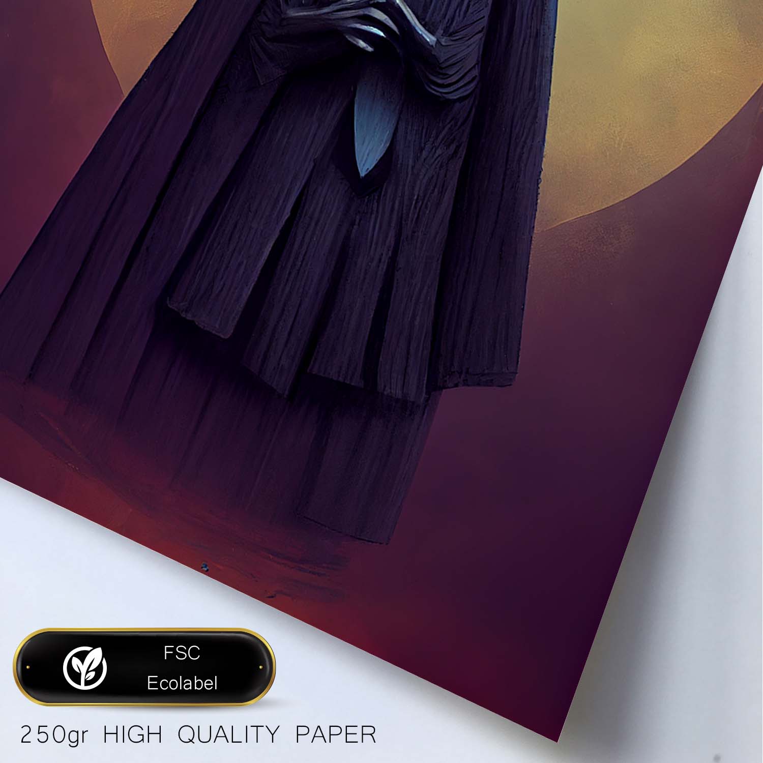 Nacnic Lámina Juez Intelectual al estilo de T. Burton. Ilustraciones de profesiones y oficios inspiradas en arte gótico y oscuro. Diseño y Decoración de Interiores.-Artwork-Nacnic-Nacnic Estudio SL