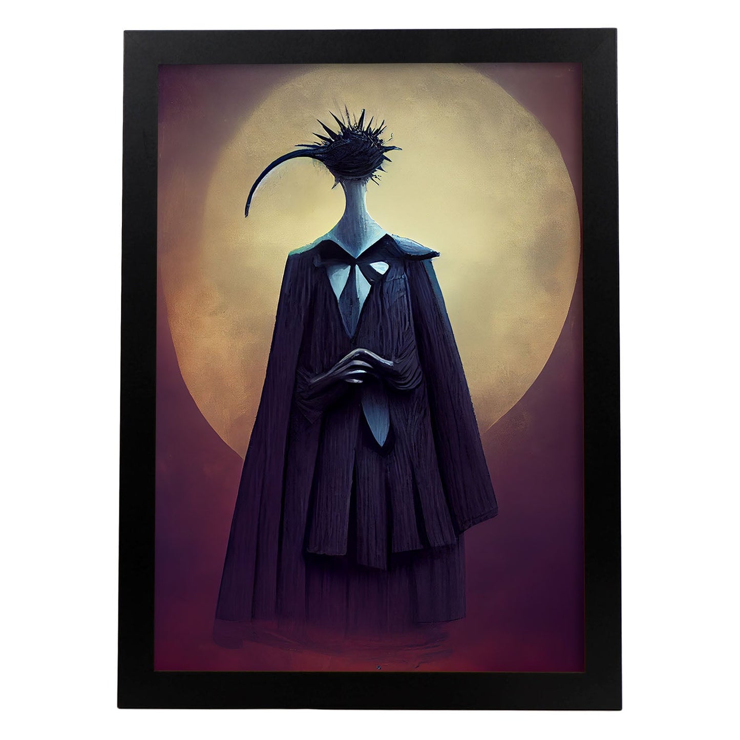 Nacnic Lámina Juez Intelectual al estilo de T. Burton. Ilustraciones de profesiones y oficios inspiradas en arte gótico y oscuro. Diseño y Decoración de Interiores.-Artwork-Nacnic-A4-Sin marco-Nacnic Estudio SL
