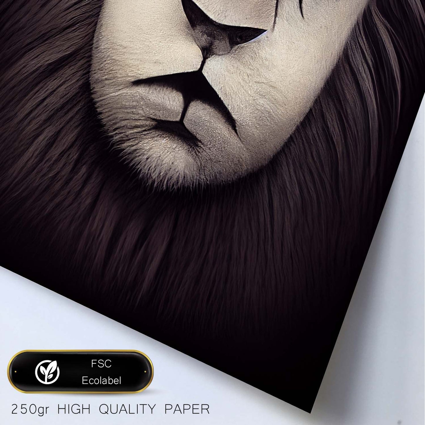 Nacnic Lámina León Leal estilo T. Burton. Ilustraciones y pósters de animales inspirados en el arte gótico y oscuro de Burton. Diseño y Decoración de Interiores.-Artwork-Nacnic-Nacnic Estudio SL