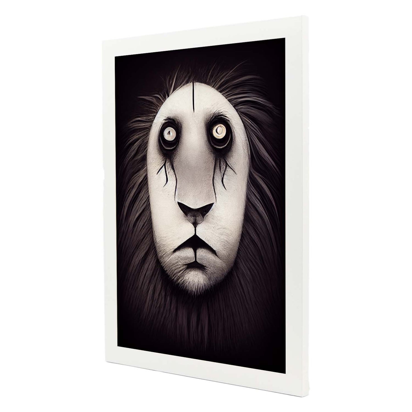 Nacnic Lámina León Leal estilo T. Burton. Ilustraciones y pósters de animales inspirados en el arte gótico y oscuro de Burton. Diseño y Decoración de Interiores.-Artwork-Nacnic-Nacnic Estudio SL