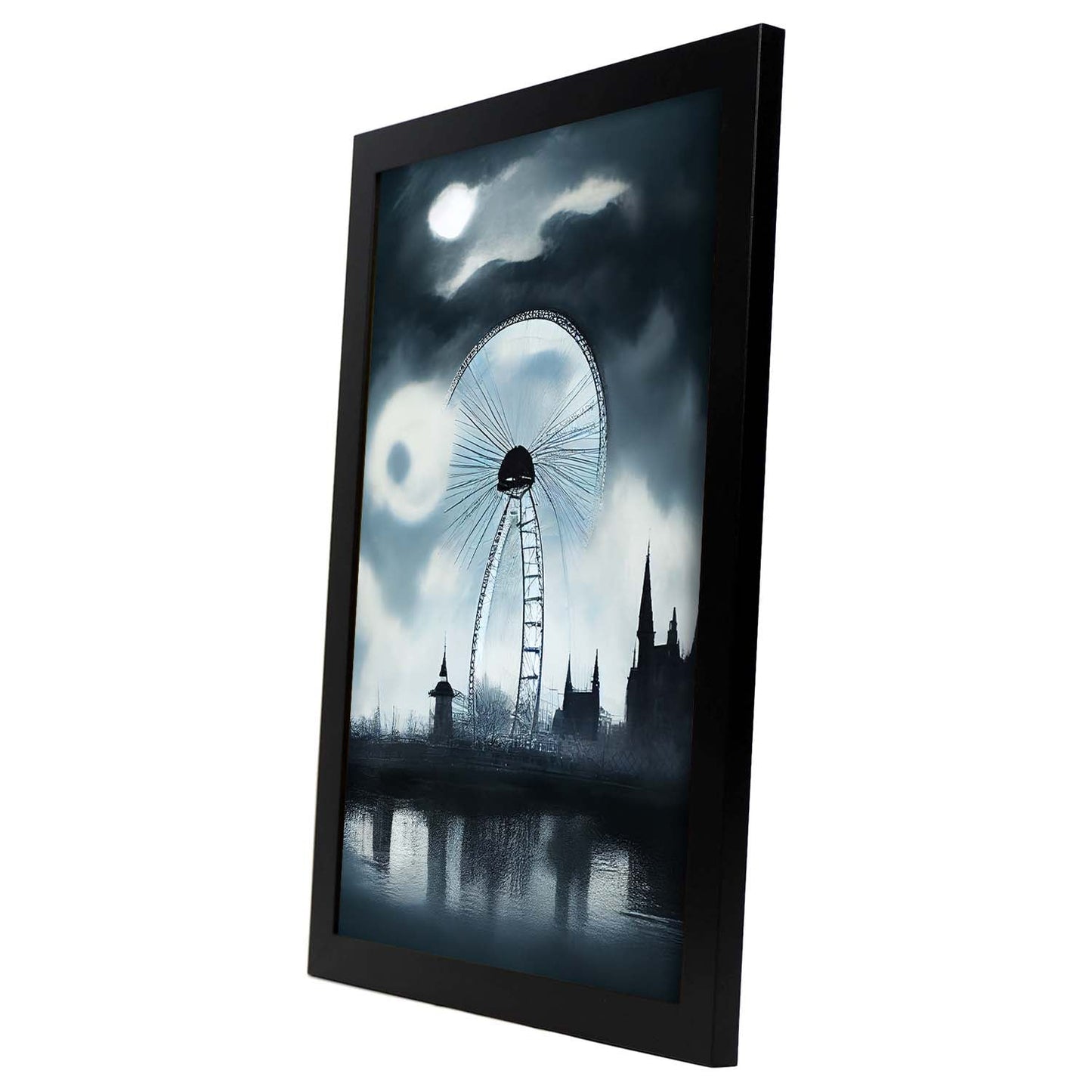 Nacnic Lámina London Eye Audaz al estilo de T. Burton. Ilustraciones de monumentos, ciudades, paises inspiradas en arte gótico y oscuro. Diseño y Decoración de Interiores.-Artwork-Nacnic-Nacnic Estudio SL