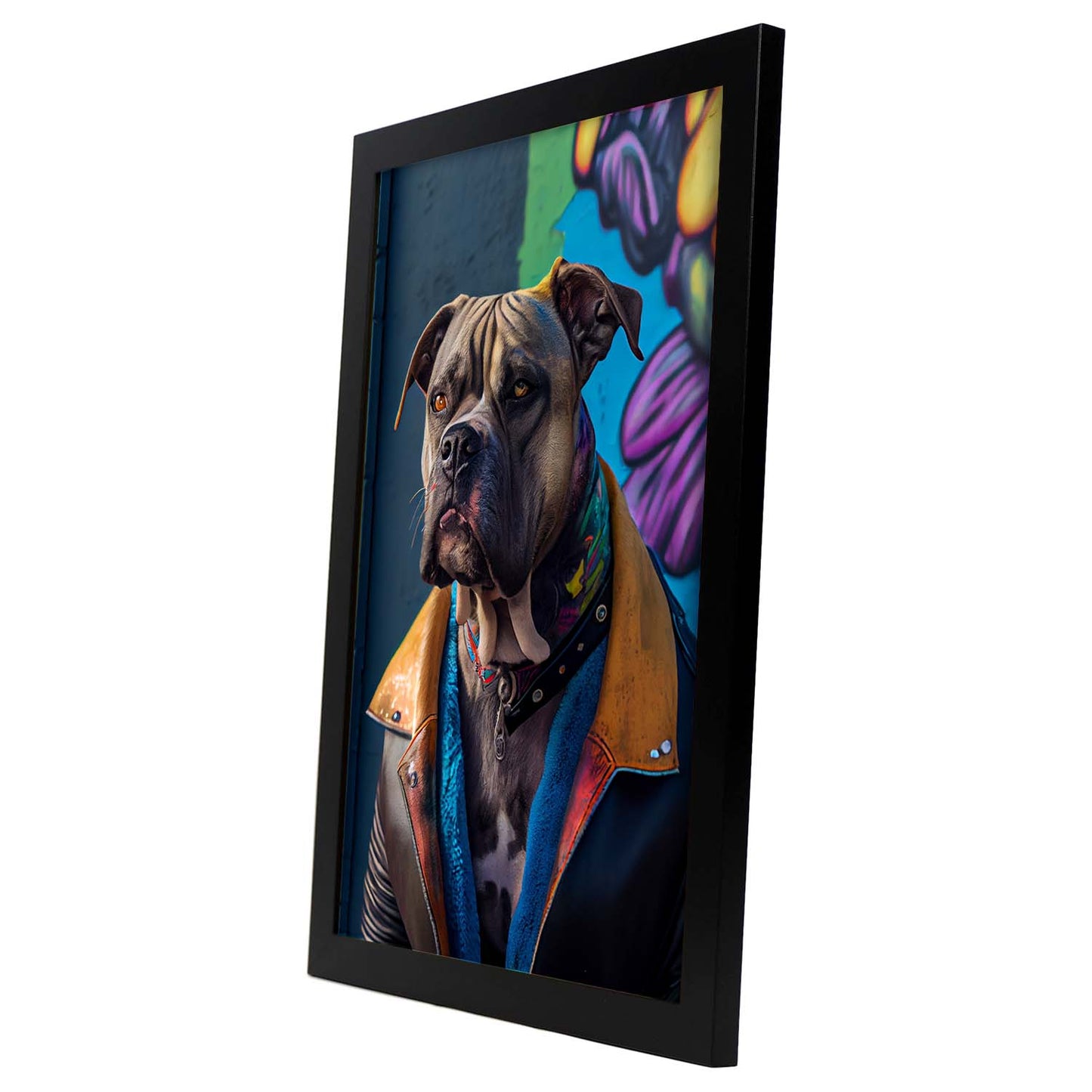 Nacnic Lámina Mastín italiano Optimista en estilo Fotografía a todo color. Divertidas ilustraciones realistas de animales con ropa humana. Diseño y Decoración de Interiores.-Artwork-Nacnic-Nacnic Estudio SL