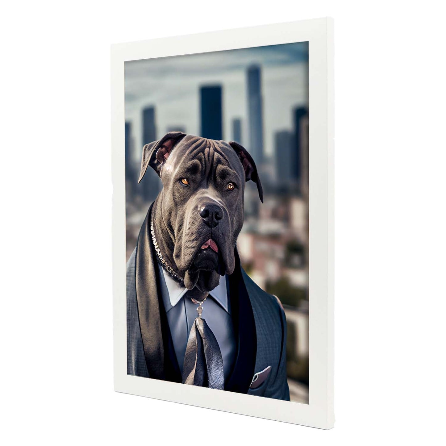 Nacnic Lámina Mastín italiano Práctico en estilo Fotografía a todo color. Divertidas ilustraciones realistas de animales con ropa humana. Diseño y Decoración de Interiores.-Artwork-Nacnic-Nacnic Estudio SL