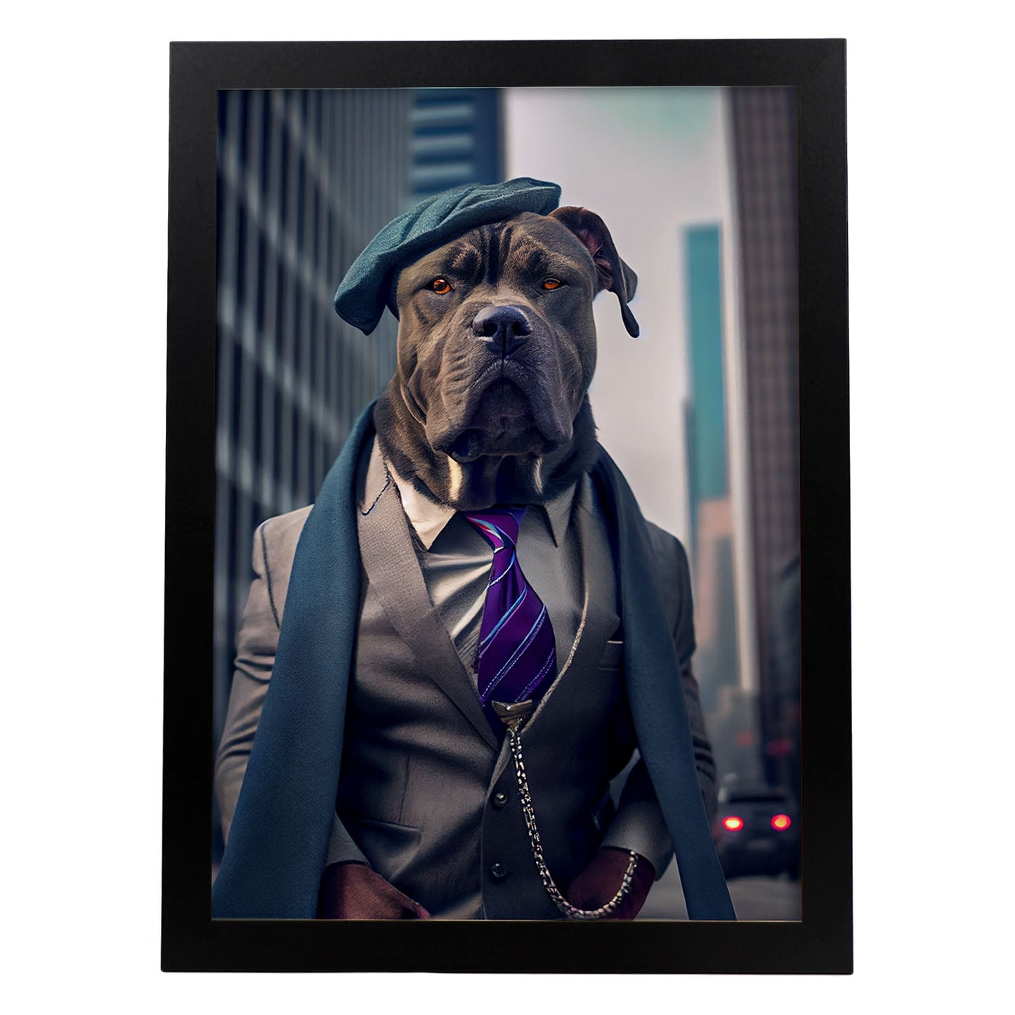 Nacnic Lámina Mastín Italiano Sociable en estilo Fotografía a todo color. Divertidas ilustraciones realistas de animales con ropa humana. Diseño y Decoración de Interiores.-Artwork-Nacnic-A4-Sin marco-Nacnic Estudio SL
