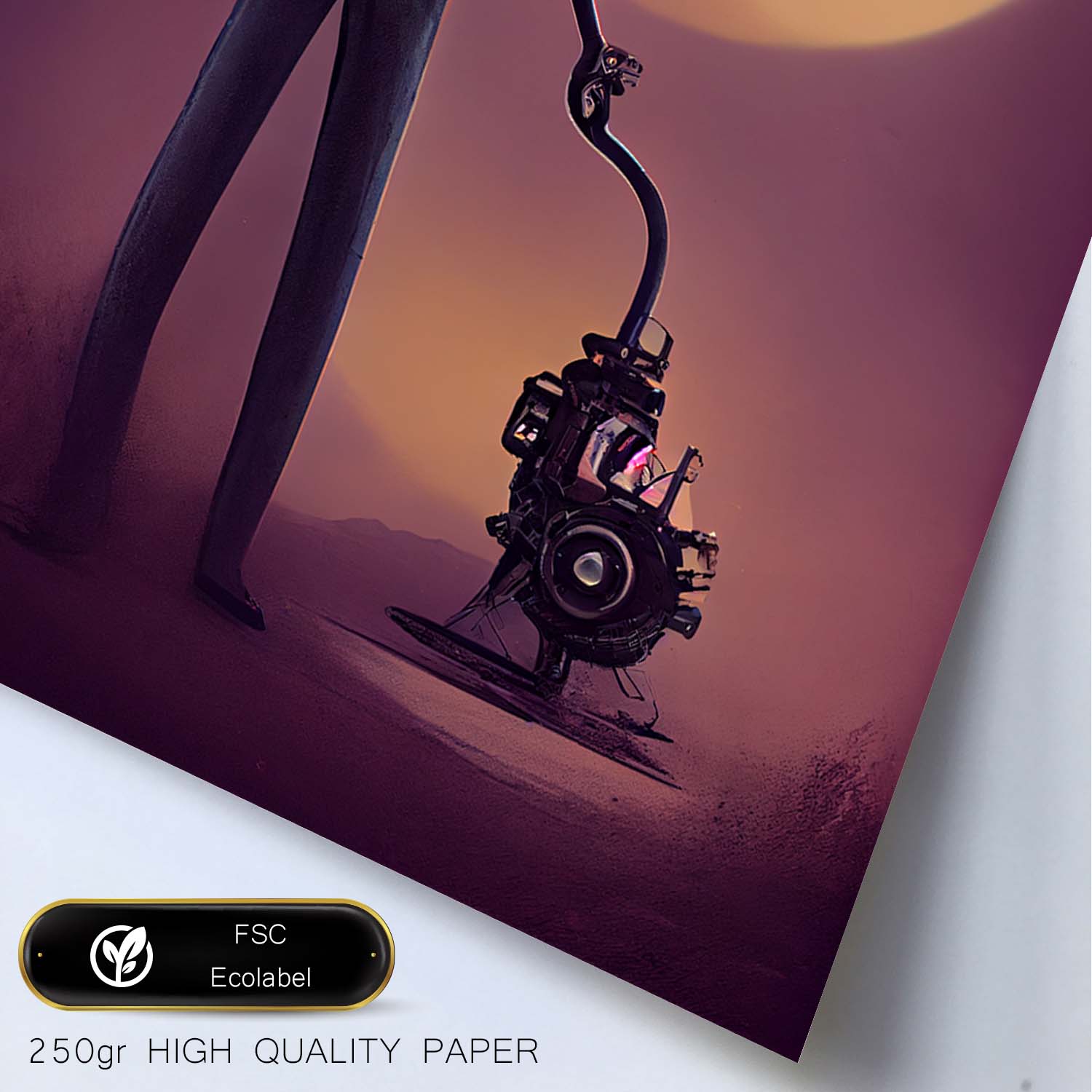 Nacnic Lámina Mecánico Intelectual al estilo de T. Burton. Ilustraciones de profesiones y oficios inspiradas en arte gótico y oscuro. Diseño y Decoración de Interiores.-Artwork-Nacnic-Nacnic Estudio SL