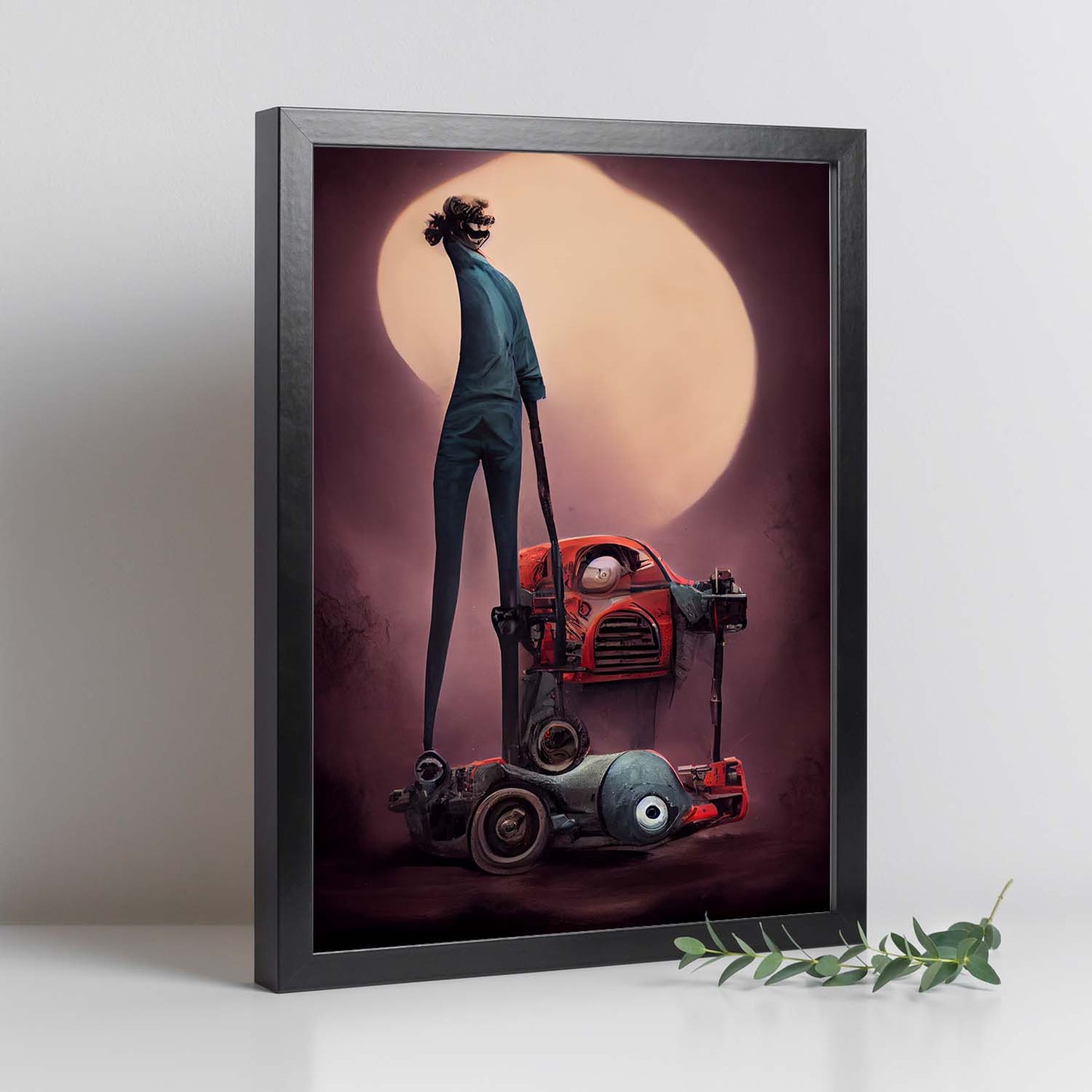 Nacnic Lámina Mecánico Responsable al estilo de T. Burton. Ilustraciones de profesiones y oficios inspiradas en arte gótico y oscuro. Diseño y Decoración de Interiores.-Artwork-Nacnic-Nacnic Estudio SL