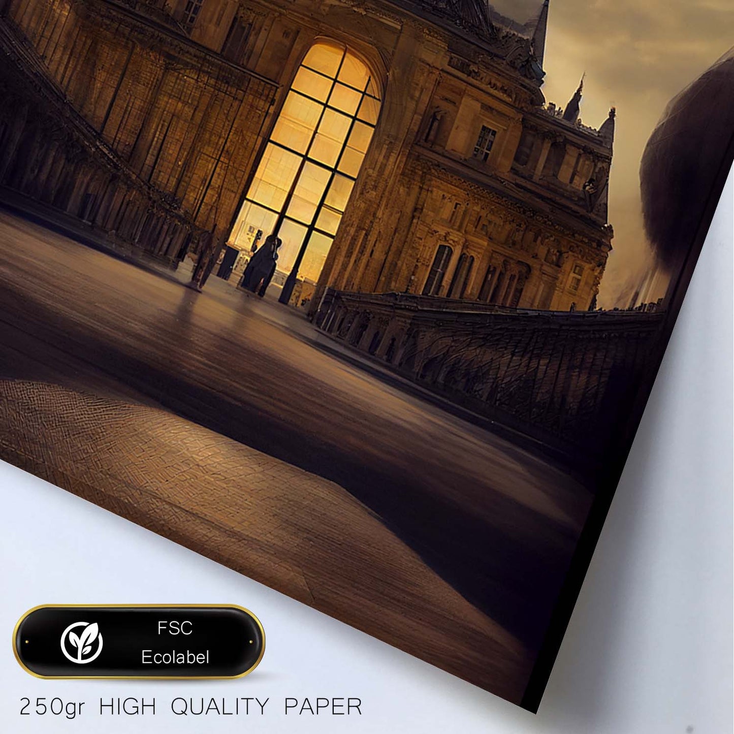 Nacnic Lámina Museo del Louvre Encantador al estilo de T. Burton. Ilustraciones de monumentos, ciudades, paises inspiradas en arte gótico y oscuro. Diseño y Decoración de Interiores.-Artwork-Nacnic-Nacnic Estudio SL