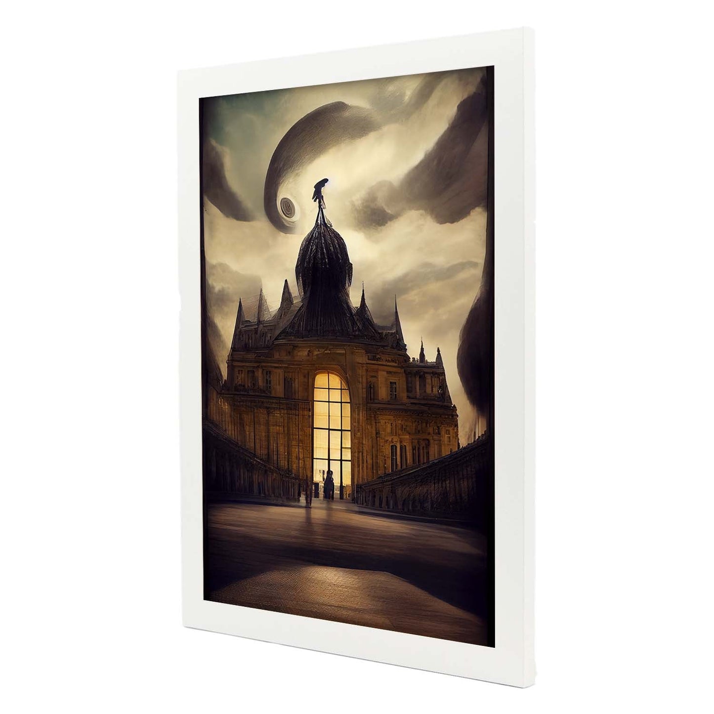 Nacnic Lámina Museo del Louvre Encantador al estilo de T. Burton. Ilustraciones de monumentos, ciudades, paises inspiradas en arte gótico y oscuro. Diseño y Decoración de Interiores.-Artwork-Nacnic-Nacnic Estudio SL