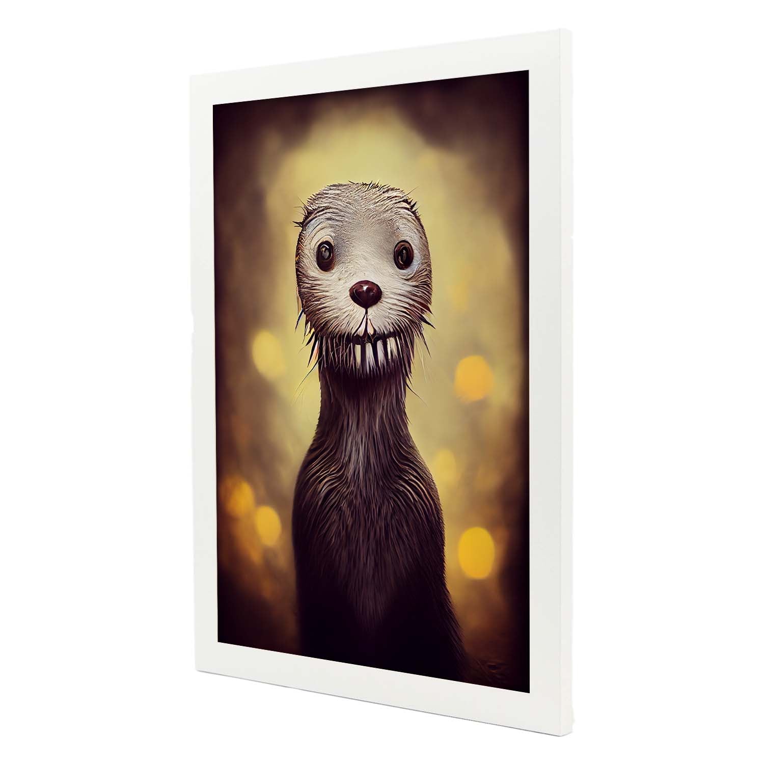 Nacnic Lámina Nutria Optimista estilo T. Burton. Ilustraciones y pósters de animales inspirados en el arte gótico y oscuro de Burton. Diseño y Decoración de Interiores.-Artwork-Nacnic-Nacnic Estudio SL