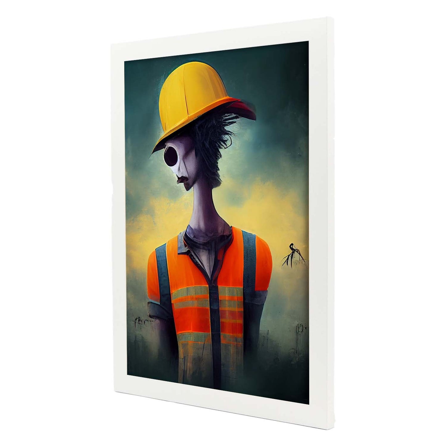 Nacnic Lámina Obrero Tolerante al estilo de T. Burton. Ilustraciones de profesiones y oficios inspiradas en arte gótico y oscuro. Diseño y Decoración de Interiores.-Artwork-Nacnic-Nacnic Estudio SL