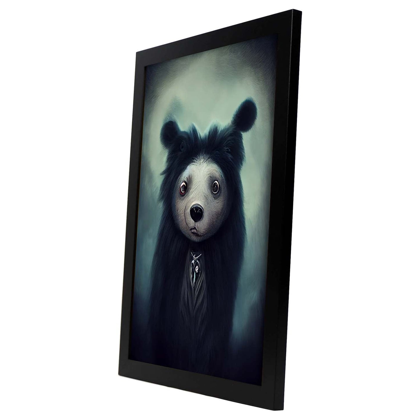Nacnic Lámina Oso pardo Amable estilo T. Burton. Ilustraciones y pósters de animales inspirados en el arte gótico y oscuro de Burton. Diseño y Decoración de Interiores.-Artwork-Nacnic-Nacnic Estudio SL