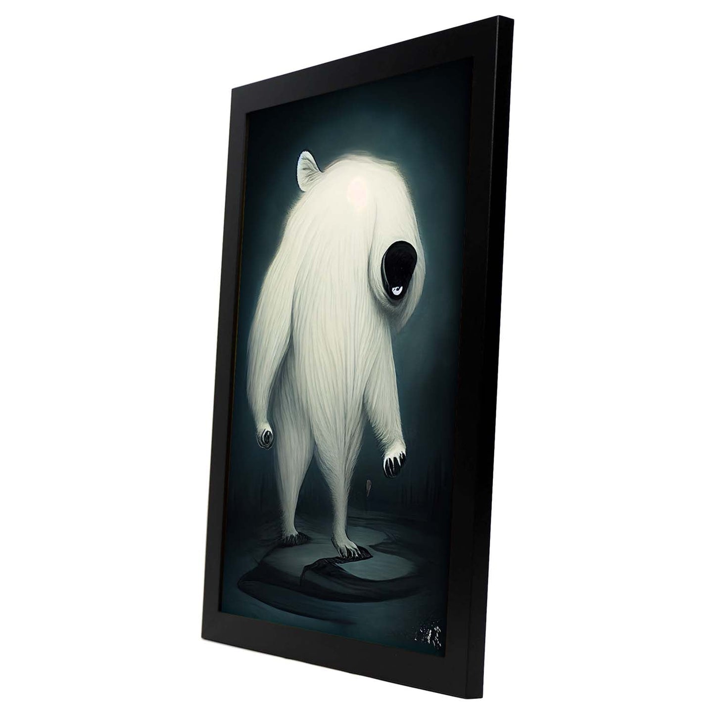Nacnic Lámina Oso polar Generoso estilo T. Burton. Ilustraciones y pósters de animales inspirados en el arte gótico y oscuro de Burton. Diseño y Decoración de Interiores.-Artwork-Nacnic-Nacnic Estudio SL