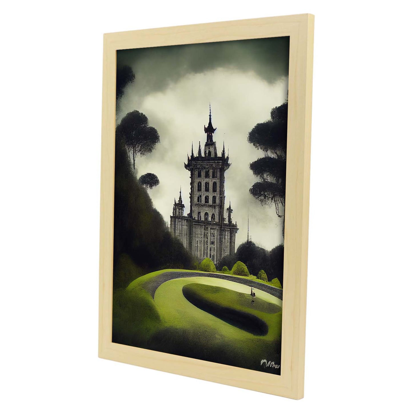 Nacnic Lámina Palacio de la Pena Decidido al estilo de T. Burton. Ilustraciones de monumentos, ciudades, paises inspiradas en arte gótico y oscuro. Diseño y Decoración de Interiores.-Artwork-Nacnic-Nacnic Estudio SL