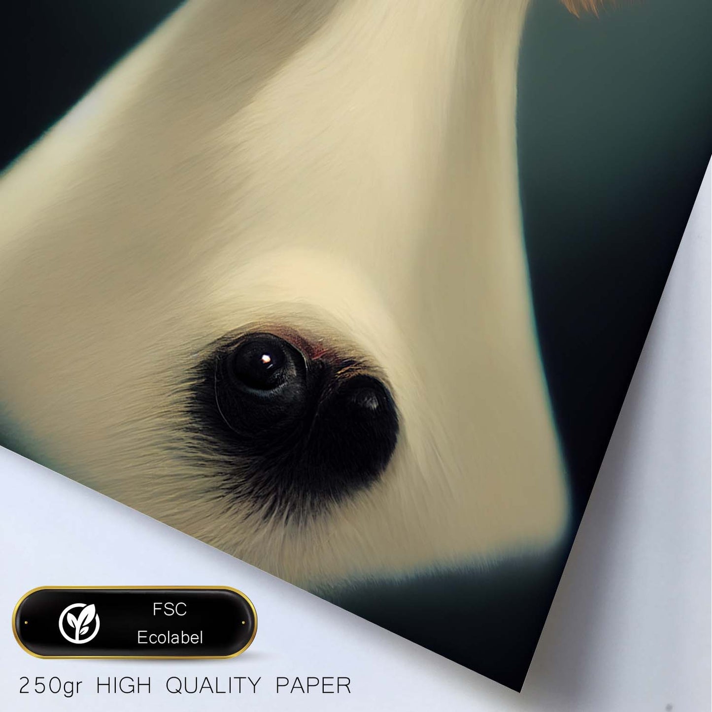 Nacnic Lámina Perro estilo T. Burton. Ilustraciones y pósters de animales inspirados en el arte gótico y oscuro de Burton. Diseño y Decoración de Interiores.-Artwork-Nacnic-Nacnic Estudio SL
