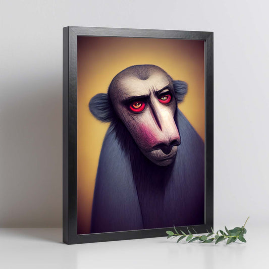 Nacnic Lámina Perro Racional estilo T. Burton. Ilustraciones y pósters de animales inspirados en el arte gótico y oscuro de Burton. Diseño y Decoración de Interiores.-Artwork-Nacnic-Nacnic Estudio SL