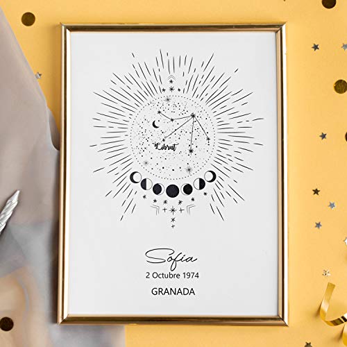 Lamina Personalizada de Signo Zodiacal Libra Nacnic