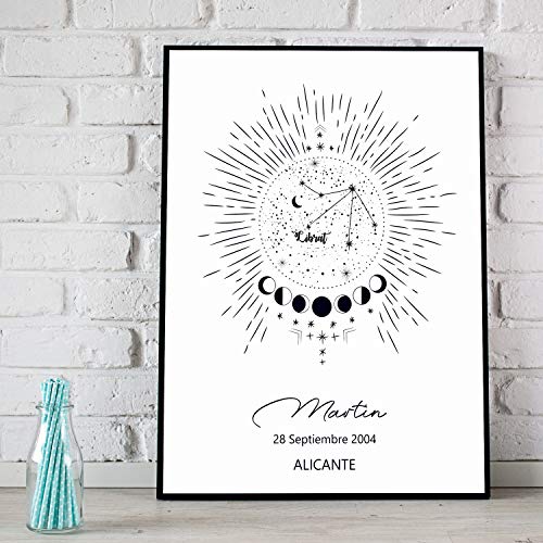Lamina Personalizada de Signo Zodiacal Libra Nacnic