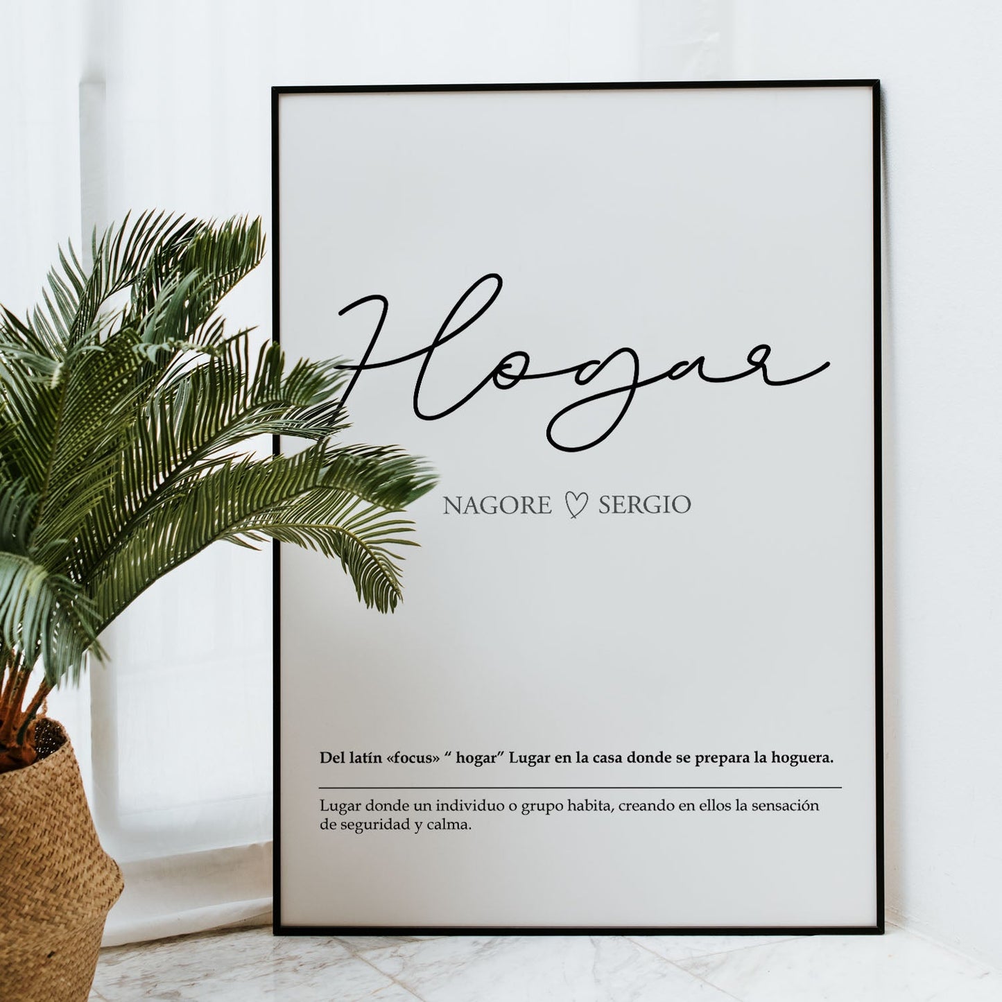 Lamina Personalizada Nacnic para Pareja con Definición de Hogar