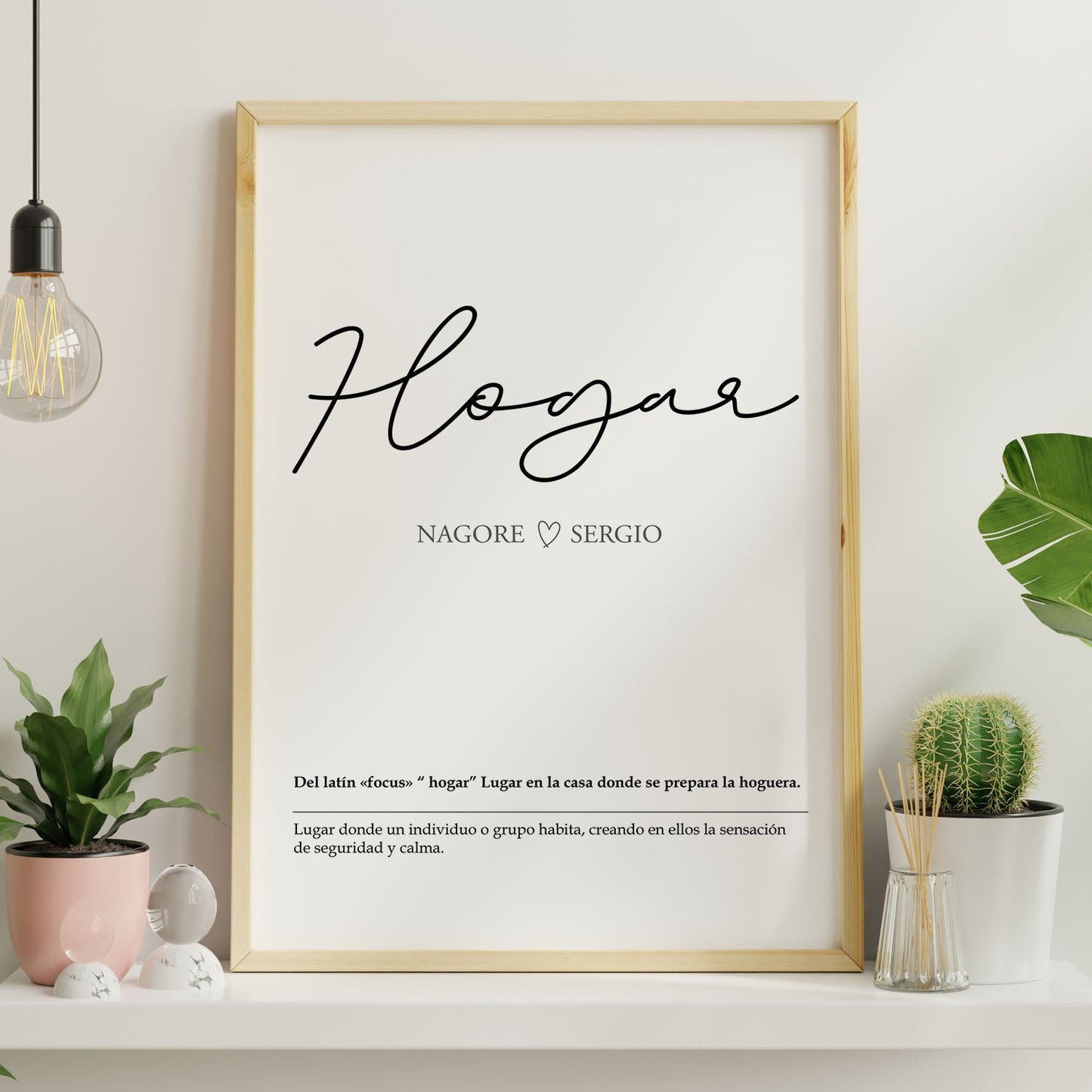 Lamina Personalizada Nacnic para Pareja con Definición de Hogar