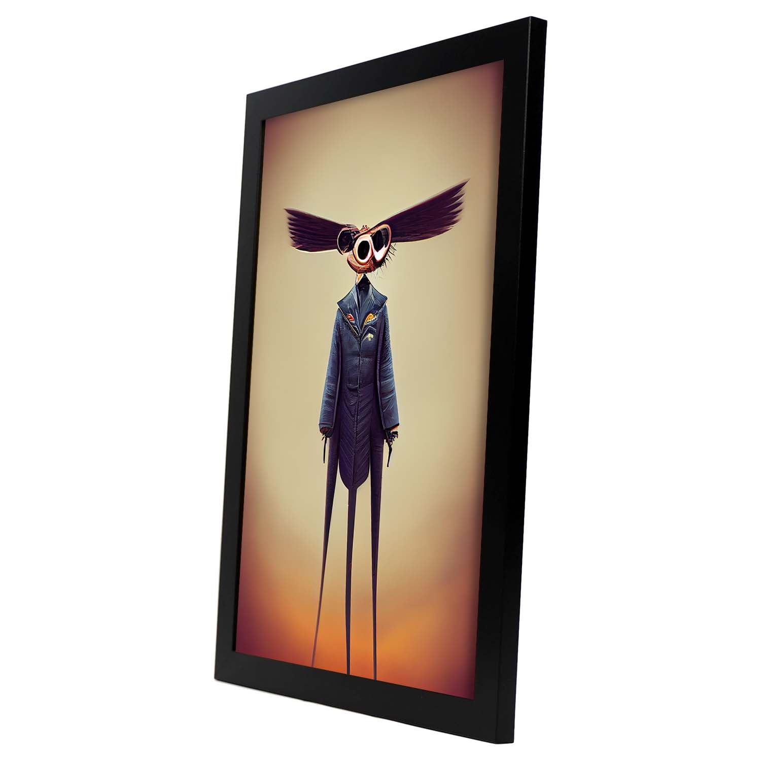 Nacnic Lámina Piloto Cariñoso al estilo de T. Burton. Ilustraciones de profesiones y oficios inspiradas en arte gótico y oscuro. Diseño y Decoración de Interiores.-Artwork-Nacnic-Nacnic Estudio SL