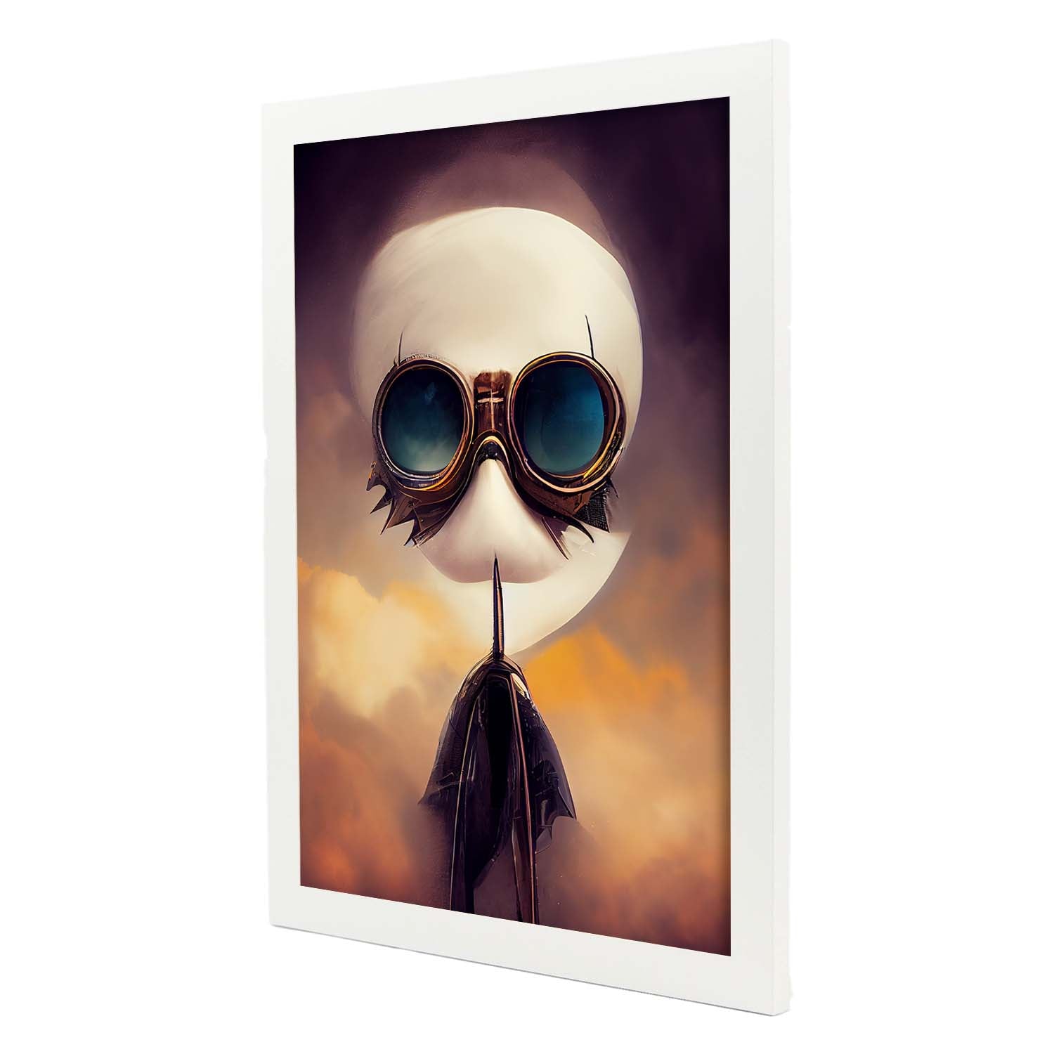 Nacnic Lámina Piloto Intelectual al estilo de T. Burton. Ilustraciones de profesiones y oficios inspiradas en arte gótico y oscuro. Diseño y Decoración de Interiores.-Artwork-Nacnic-Nacnic Estudio SL