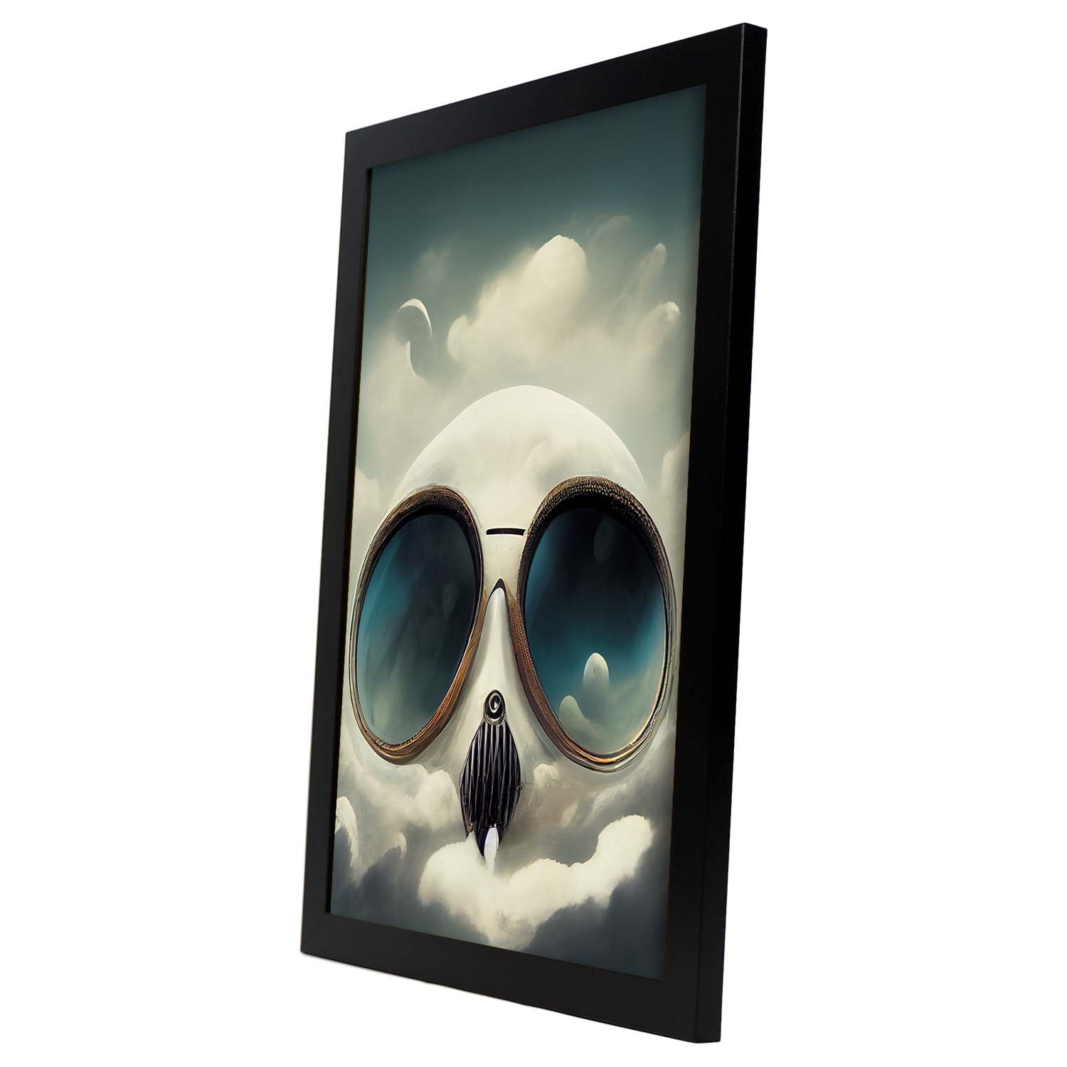 Nacnic Lámina Piloto Leal al estilo de T. Burton. Ilustraciones de profesiones y oficios inspiradas en arte gótico y oscuro. Diseño y Decoración de Interiores.-Artwork-Nacnic-Nacnic Estudio SL