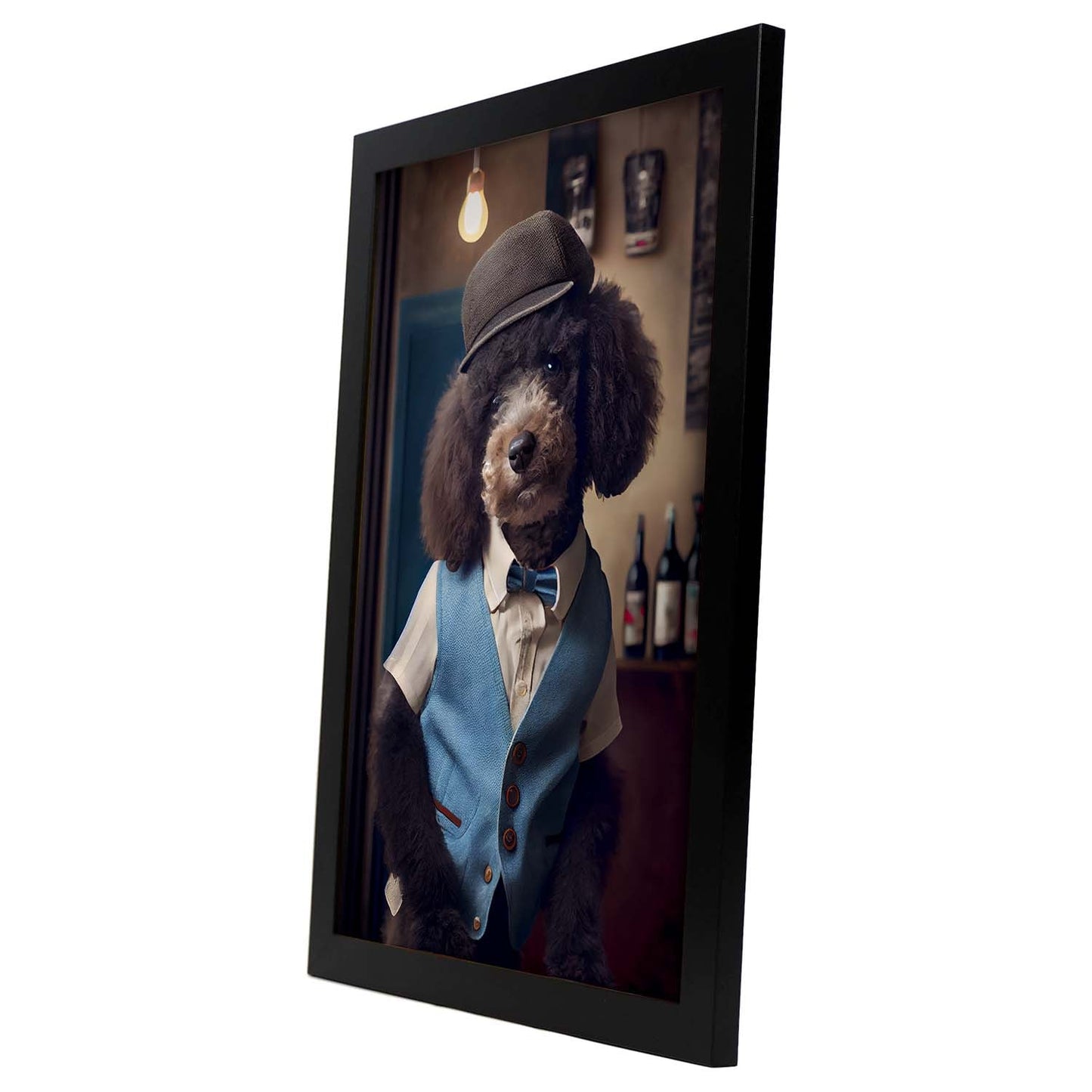 Nacnic Lámina Poodle Sensible en estilo Fotografía a todo color. Divertidas ilustraciones realistas de animales con ropa humana. Diseño y Decoración de Interiores.-Artwork-Nacnic-Nacnic Estudio SL